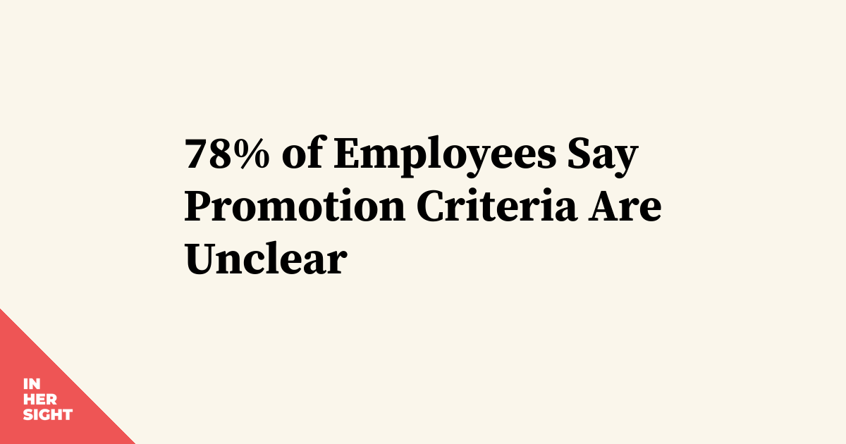 78% of Employees Say Promotion Criteria Are Unclear | InHerSight